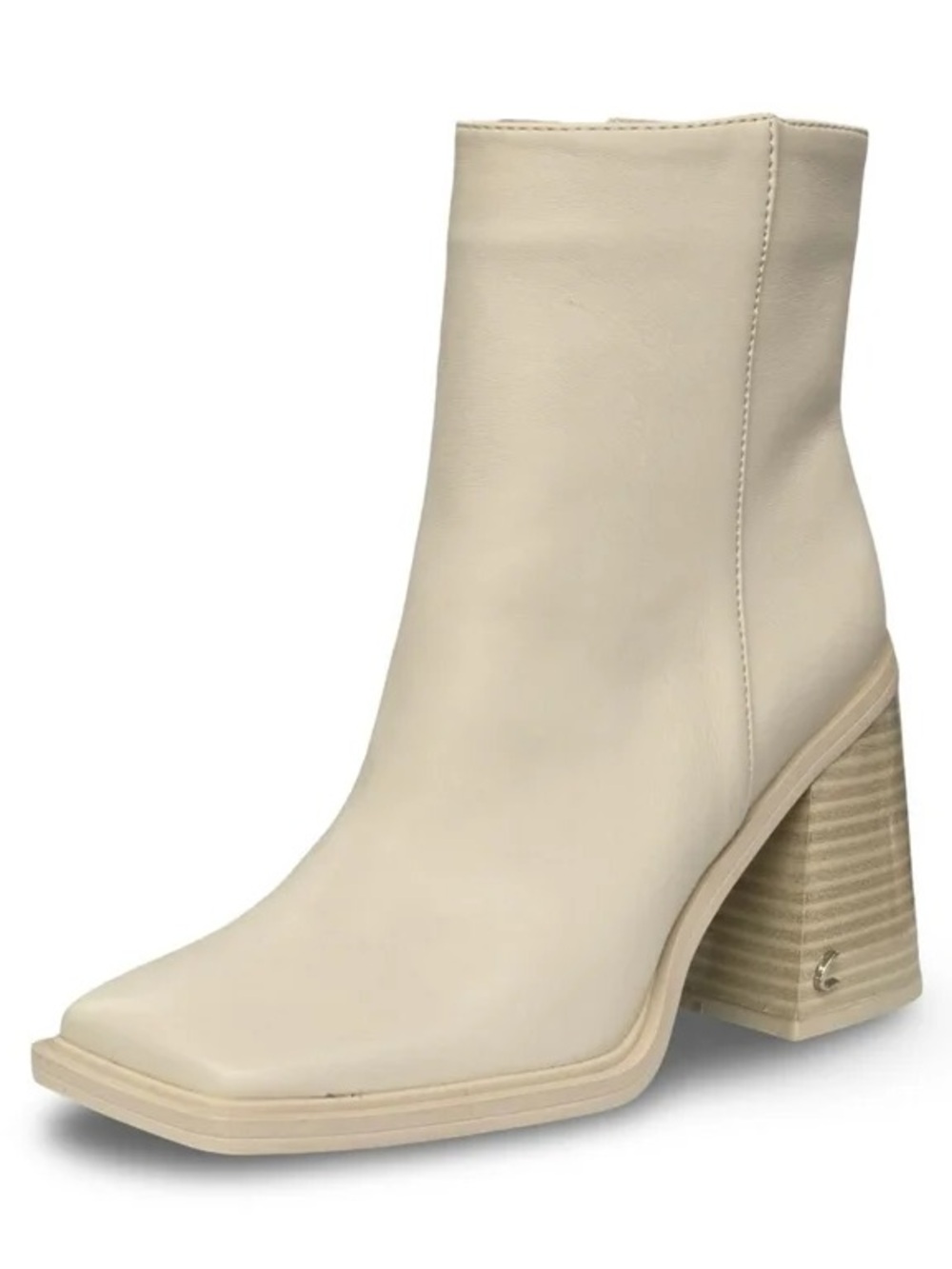 Circus by Sam Edelman • Layla 2 Modern Ivory Square Toe Stacked Block Heel Boots
